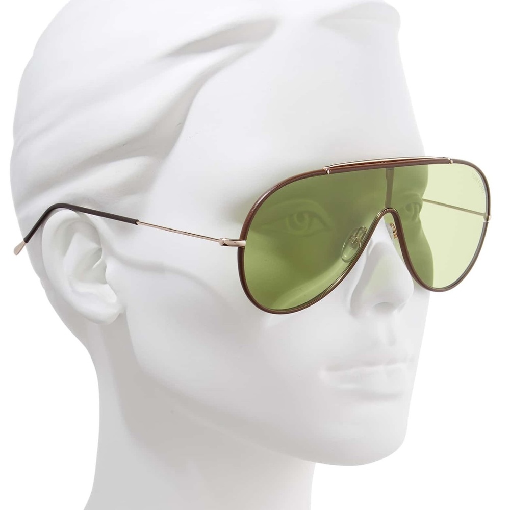 New TOM FORD Mack Aviator Green Lens Sunglasses - Picture 4 of 16